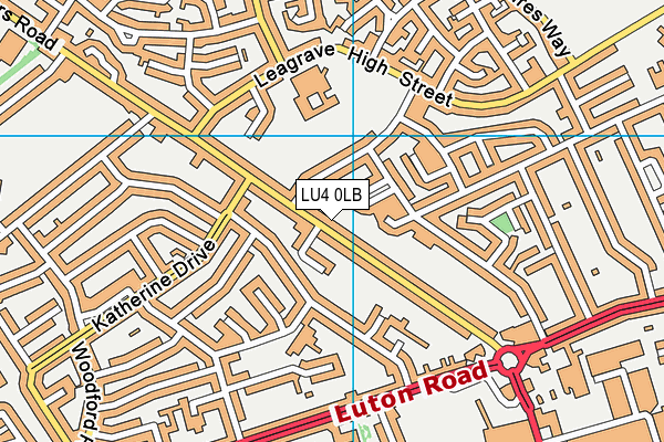 LU4 0LB map - OS VectorMap District (Ordnance Survey)