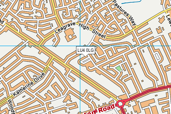 LU4 0LG map - OS VectorMap District (Ordnance Survey)