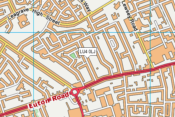 LU4 0LJ map - OS VectorMap District (Ordnance Survey)