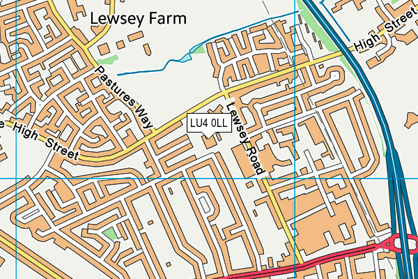 LU4 0LL map - OS VectorMap District (Ordnance Survey)