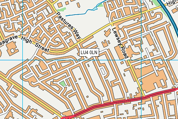 LU4 0LN map - OS VectorMap District (Ordnance Survey)
