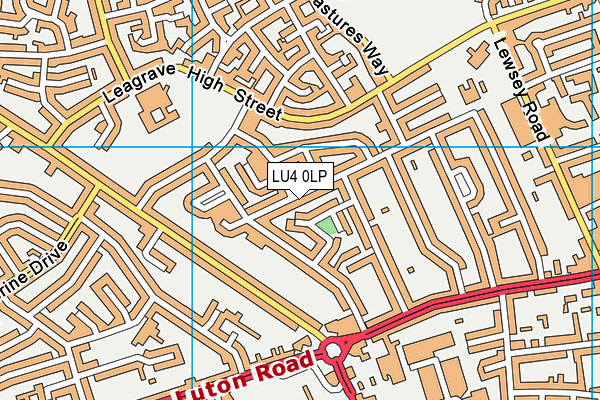 LU4 0LP map - OS VectorMap District (Ordnance Survey)