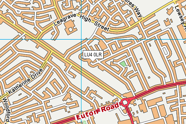 LU4 0LR map - OS VectorMap District (Ordnance Survey)