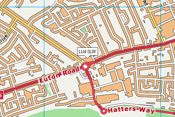 LU4 0LW map - OS VectorMap District (Ordnance Survey)