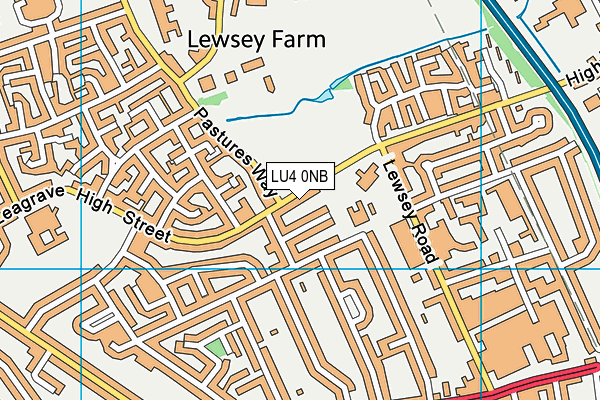 LU4 0NB map - OS VectorMap District (Ordnance Survey)