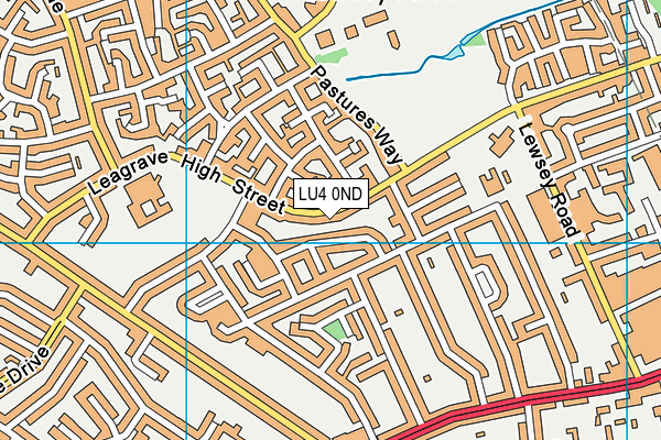 LU4 0ND map - OS VectorMap District (Ordnance Survey)