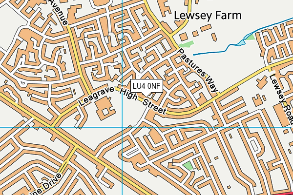 LU4 0NF map - OS VectorMap District (Ordnance Survey)