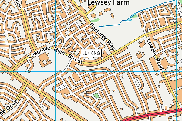 LU4 0NG map - OS VectorMap District (Ordnance Survey)
