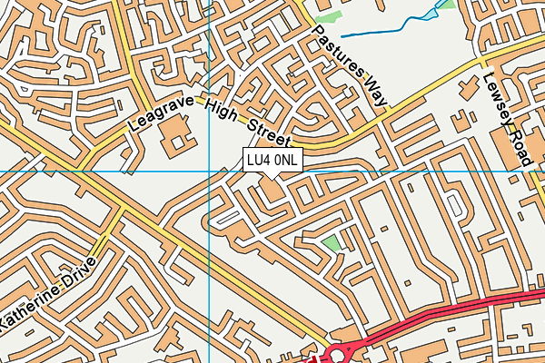 LU4 0NL map - OS VectorMap District (Ordnance Survey)