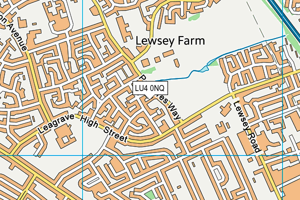 LU4 0NQ map - OS VectorMap District (Ordnance Survey)