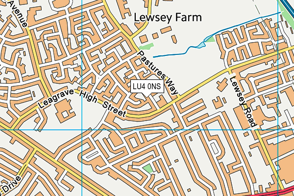 LU4 0NS map - OS VectorMap District (Ordnance Survey)