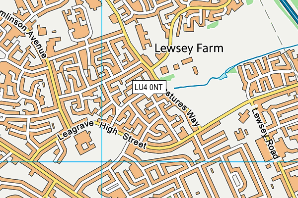 LU4 0NT map - OS VectorMap District (Ordnance Survey)