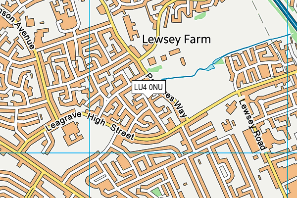 LU4 0NU map - OS VectorMap District (Ordnance Survey)