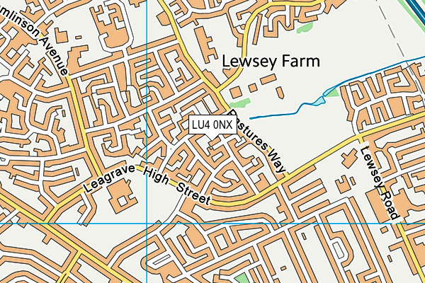 LU4 0NX map - OS VectorMap District (Ordnance Survey)