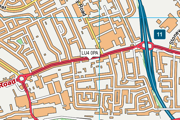 LU4 0PA map - OS VectorMap District (Ordnance Survey)