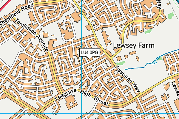 LU4 0PG map - OS VectorMap District (Ordnance Survey)