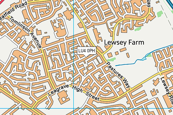 LU4 0PH map - OS VectorMap District (Ordnance Survey)