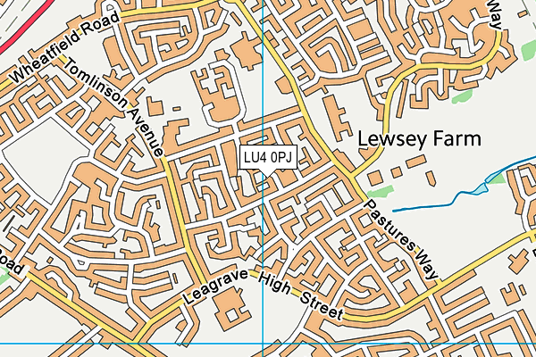 LU4 0PJ map - OS VectorMap District (Ordnance Survey)