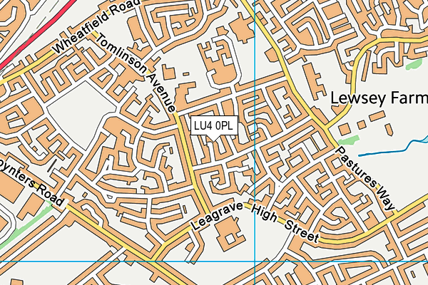 LU4 0PL map - OS VectorMap District (Ordnance Survey)