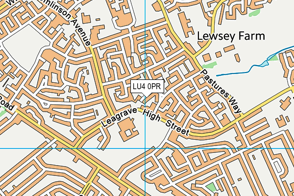 LU4 0PR map - OS VectorMap District (Ordnance Survey)