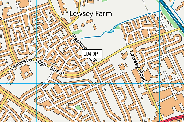 LU4 0PT map - OS VectorMap District (Ordnance Survey)