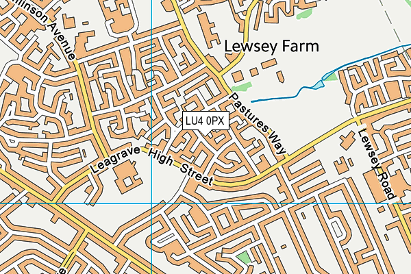 LU4 0PX map - OS VectorMap District (Ordnance Survey)