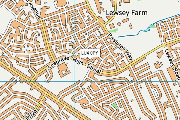 LU4 0PY map - OS VectorMap District (Ordnance Survey)