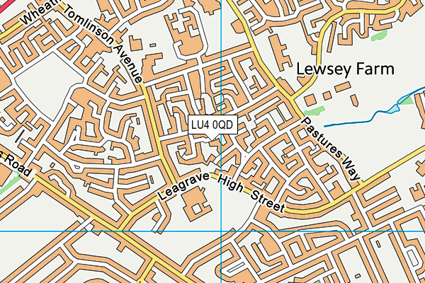 LU4 0QD map - OS VectorMap District (Ordnance Survey)