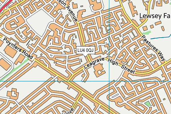 LU4 0QJ map - OS VectorMap District (Ordnance Survey)