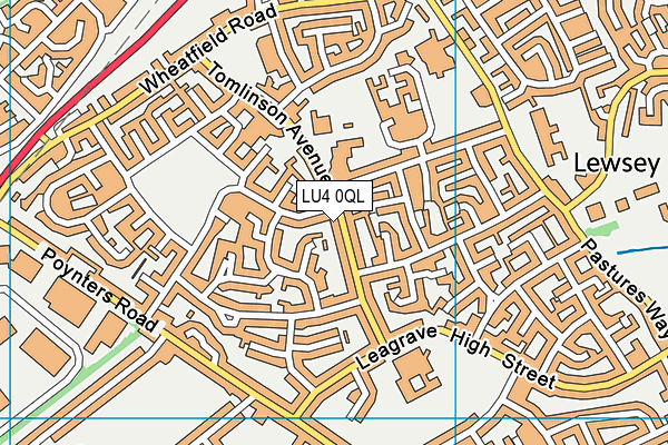 LU4 0QL map - OS VectorMap District (Ordnance Survey)