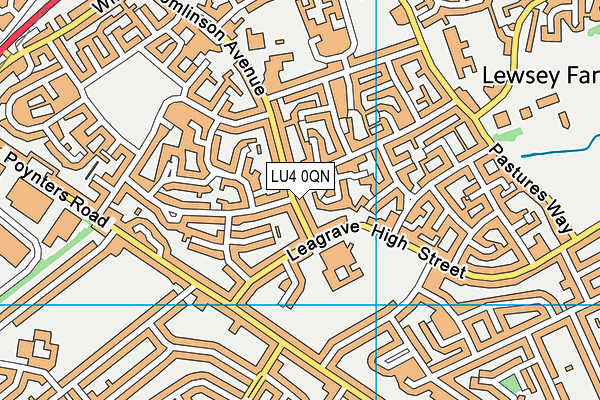 LU4 0QN map - OS VectorMap District (Ordnance Survey)