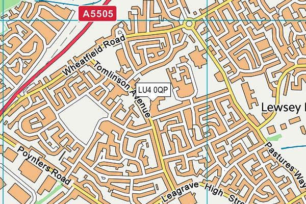 LU4 0QP map - OS VectorMap District (Ordnance Survey)