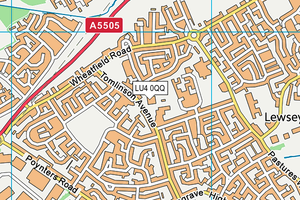 LU4 0QQ map - OS VectorMap District (Ordnance Survey)