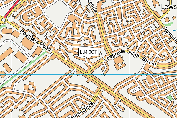 LU4 0QT map - OS VectorMap District (Ordnance Survey)