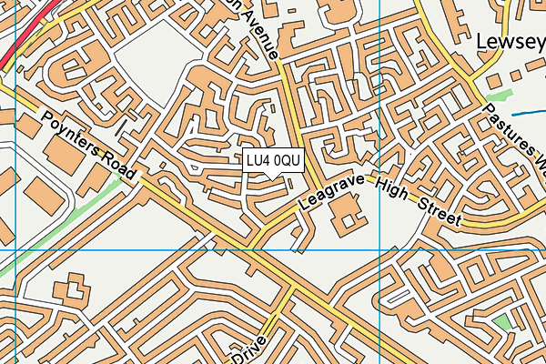 LU4 0QU map - OS VectorMap District (Ordnance Survey)