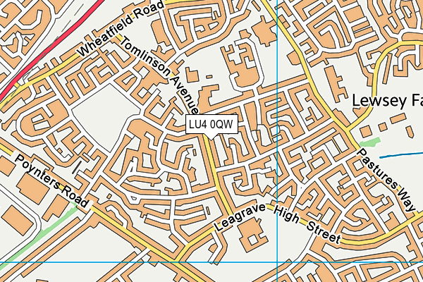 LU4 0QW map - OS VectorMap District (Ordnance Survey)