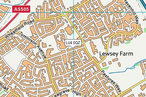LU4 0QZ map - OS VectorMap District (Ordnance Survey)
