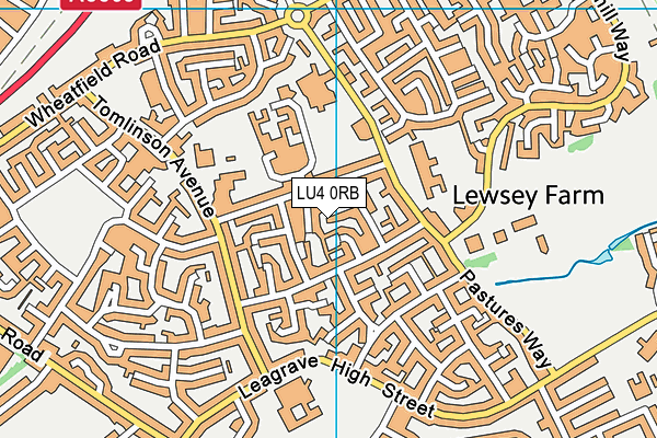 LU4 0RB map - OS VectorMap District (Ordnance Survey)