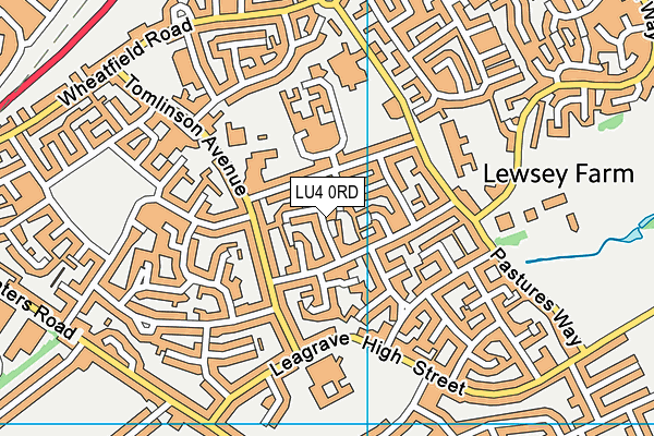LU4 0RD map - OS VectorMap District (Ordnance Survey)