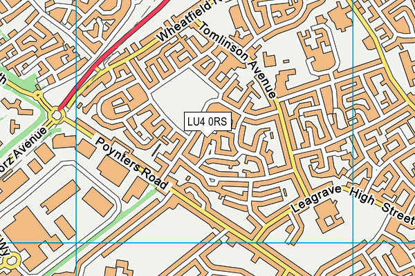 LU4 0RS map - OS VectorMap District (Ordnance Survey)