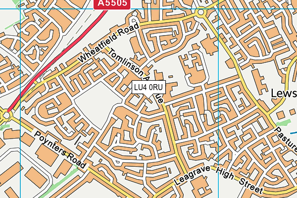 LU4 0RU map - OS VectorMap District (Ordnance Survey)