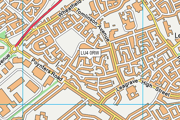 LU4 0RW map - OS VectorMap District (Ordnance Survey)