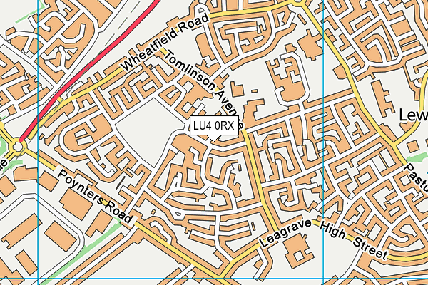 LU4 0RX map - OS VectorMap District (Ordnance Survey)