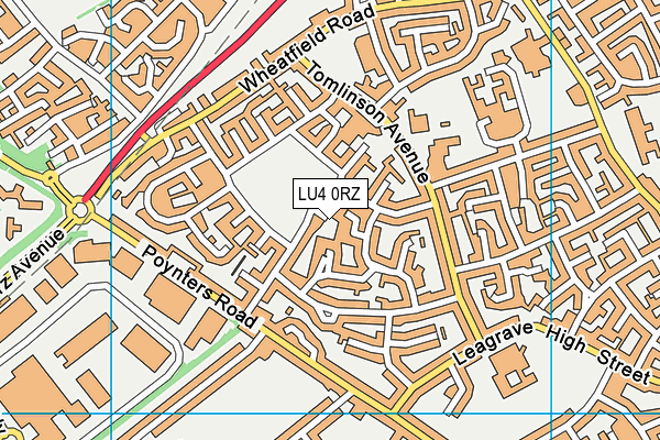 LU4 0RZ map - OS VectorMap District (Ordnance Survey)
