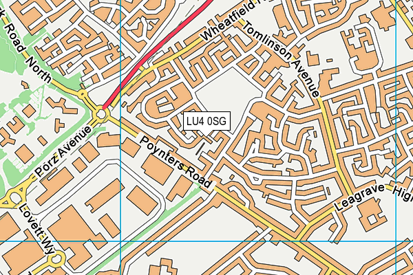 LU4 0SG map - OS VectorMap District (Ordnance Survey)
