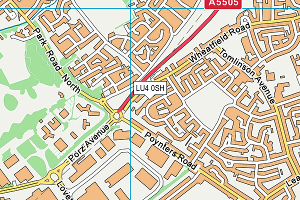 LU4 0SH map - OS VectorMap District (Ordnance Survey)