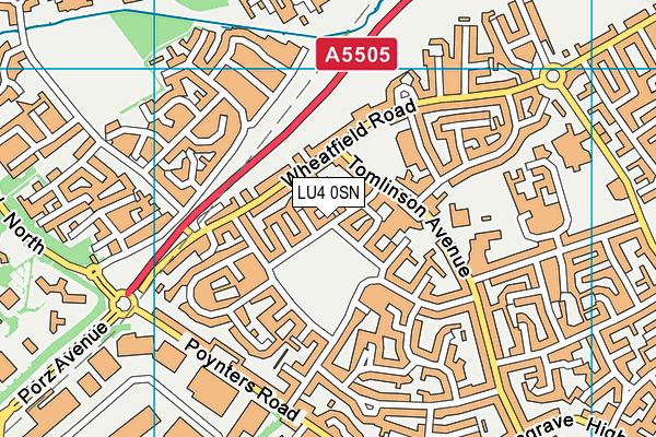 LU4 0SN map - OS VectorMap District (Ordnance Survey)