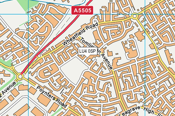 LU4 0SP map - OS VectorMap District (Ordnance Survey)
