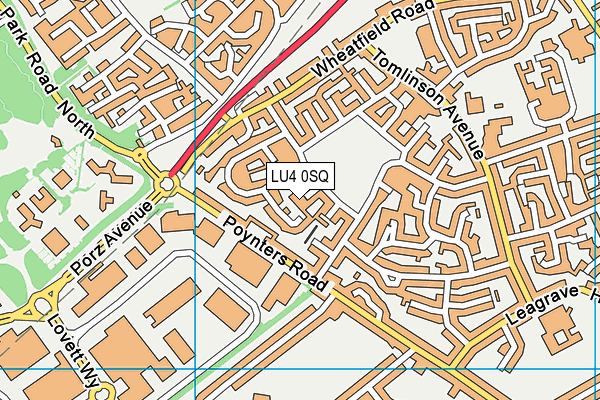 LU4 0SQ map - OS VectorMap District (Ordnance Survey)