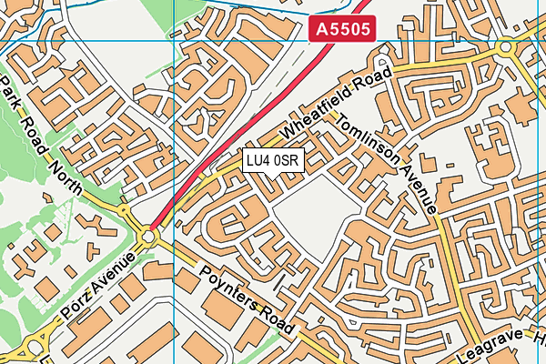 LU4 0SR map - OS VectorMap District (Ordnance Survey)